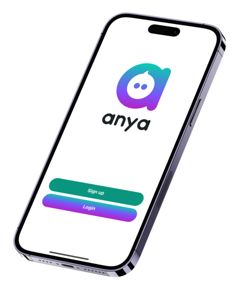 Anya app iPhone in situ